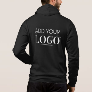 Mitarbeiter-Uniform Geschäftslogo Schwarz Hoodie