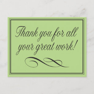 Mitarbeiter Vielen Dank für Ihre gute Arbeit Postkarte