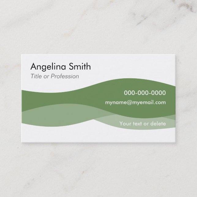 Mitarbeiter Visitenkarte Wellen des Wassers B3G (Vorderseite)