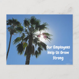 Mitarbeiteraufwertung Palm Tree Tropical Business Postkarte
