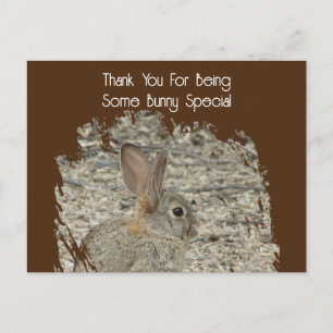 Mitarbeiterbewertung Funny Tan Bunny Pun Business Postkarte
