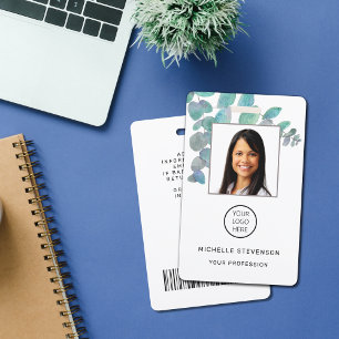 Mitarbeiterfoto Barcode Logo Botanischer Name  Ausweis