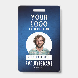 Mitarbeiterfoto Blau Grunge Gradient Business Ausweis