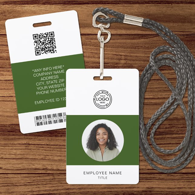 Mitarbeiterfoto, Logo, Barcode, Name ID Ausweis (Von Creator hochgeladen)