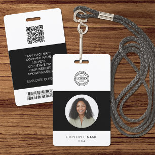 Mitarbeiterfoto, Logo, Barcode, Namens-ID Ausweis