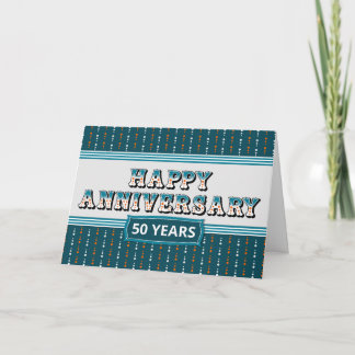 Mitarbeiterjubiläum 50 Jahre dekorative Textkarte Karte