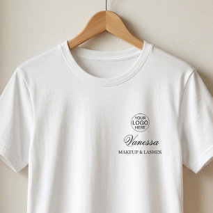 Mitarbeitername Geschäftslogo Schwarze Schrift Mak T-Shirt