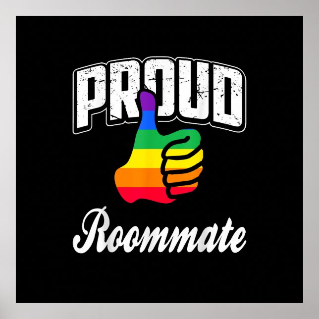 Mitbewohner Gay Pride Poster (Vorne)