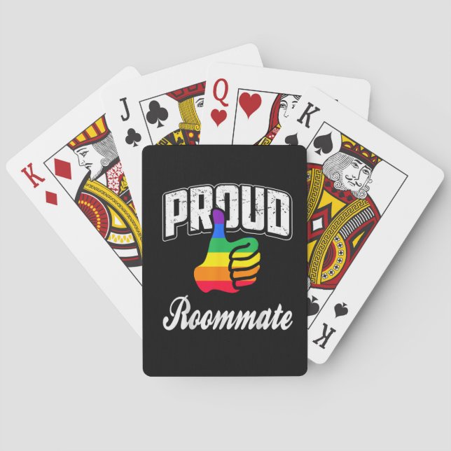 Mitbewohner Gay Pride Spielkarten (Rückseite)