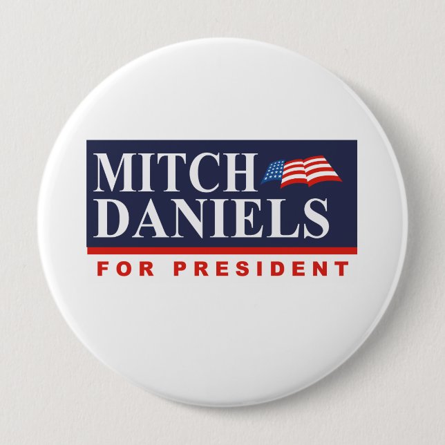 MITCH DANIELS FÜR PRÄSIDENT (Banner) Button (Vorderseite)