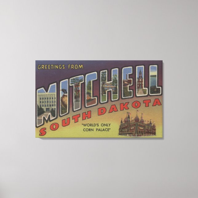 Mitchell, South Dakota - Große Briefszenen Leinwanddruck (Vorderseite)