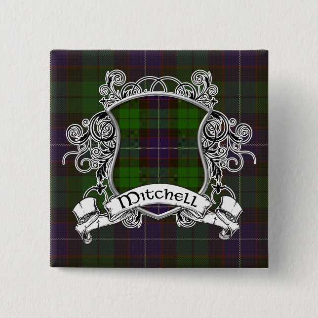 Mitchell-Tartan-Schild Button (Vorderseite)