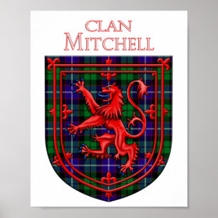 Mitchell Tartan Scottish Kariert Lion Rampant Poster