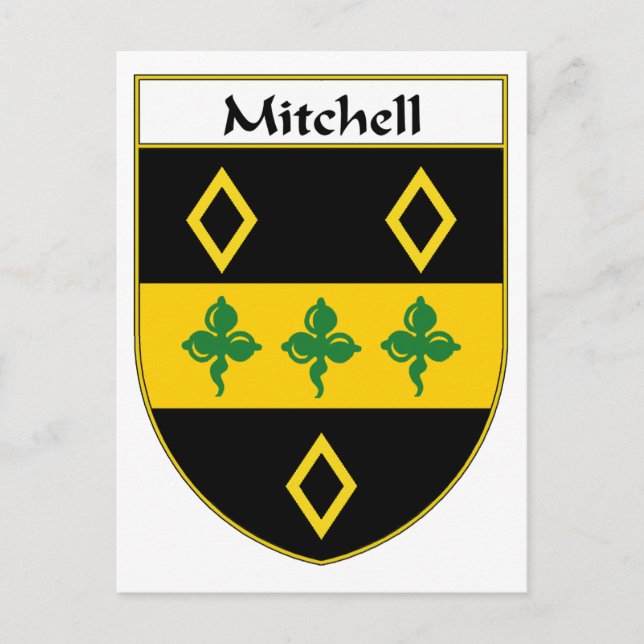 Mitchell-Wappen/Familienwappen Postkarte (Vorderseite)