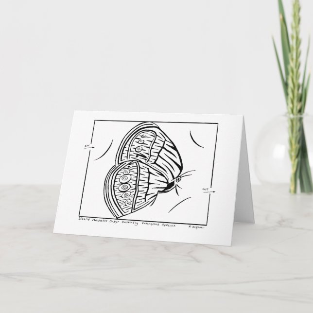 Mitchells Satyr-Butterfly-Maze-Grußkarte Karte (Vorderseite)