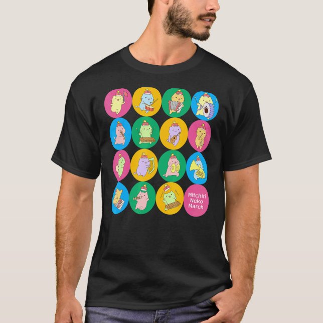Mitchiri Neko März Circle2 T-Shirt (Vorderseite)