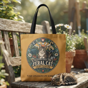 Mitfühlende goldene Vintage-Streunerkatzen-Pfleger