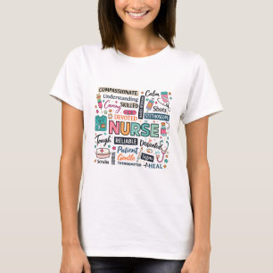 Mitfühlende Pflegekraft Pflege Worte T-Shirt