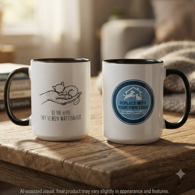 Mitfühlender Katzenrettungsheld Tasse (Ceramic mug for animal rescue advocates; perfect for heartwarming morning coffee breaks.)