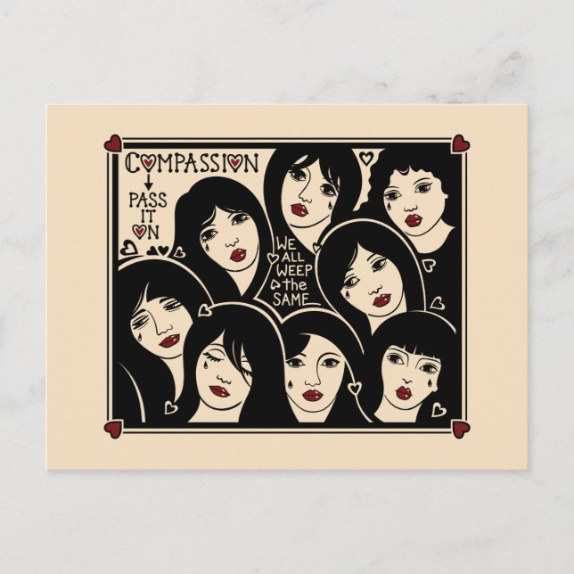 Mitgefühl auf der Postkarte (Vorderseite)