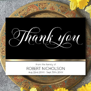 Mitgefühl Beerdigung Gedenken Danke Gold Schwarz