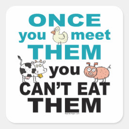 Mitgefühl bei Tieren Quadratischer Aufkleber