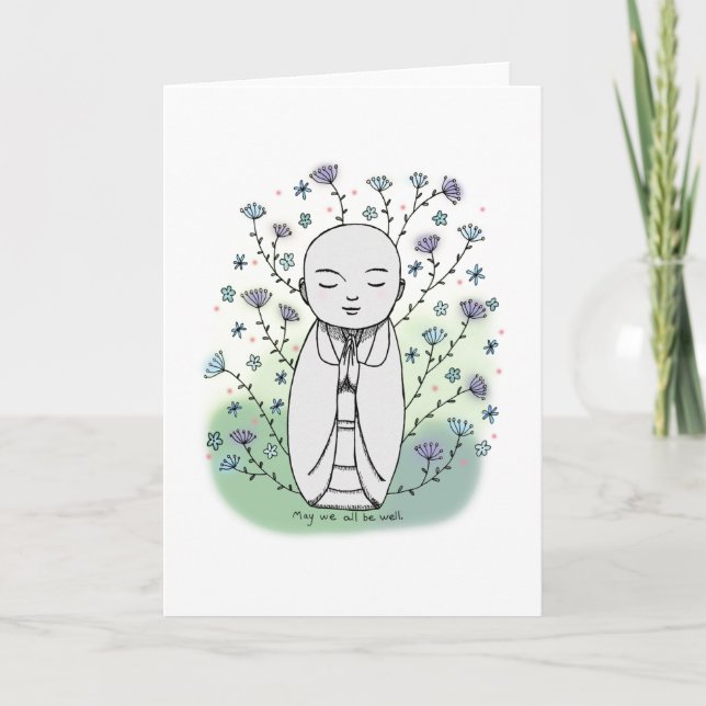 Mitgefühl Beileid Jizo Japanischer Baby Buddha Karte (Vorderseite)