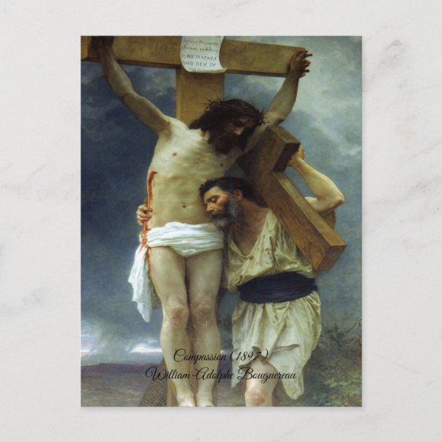 Mitgefühl Christi Bouguereau Postkarte (Vorderseite)