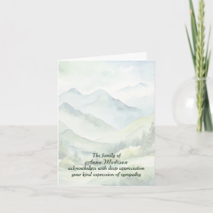 Mitgefühl Danke Wasserfarbe Bergszene Karte