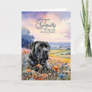 Mitgefühl für Cane Corso-Hund mit Wildblumen Karte