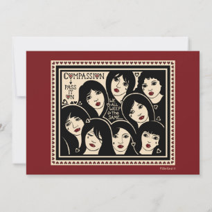 Mitgefühl gibt es auf der 7"x5" Flachkarte Ankündigung