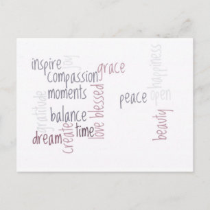 Mitgefühl inspiriert postkarte