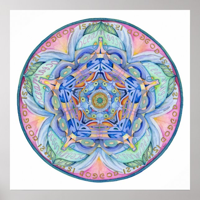 Mitgefühl Mandala Poster (Vorne)