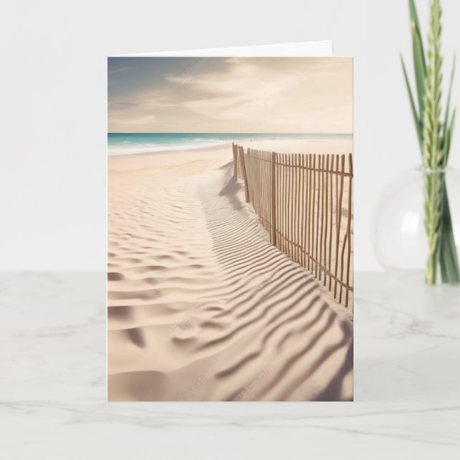 Mitgefühl Ocean Beach Zaun  Karte (Vorderseite)