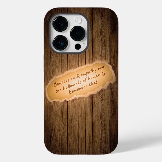 Mitgefühl und Empathie sind die Markenzeichen der  Case-Mate iPhone Hülle (Rückseite)