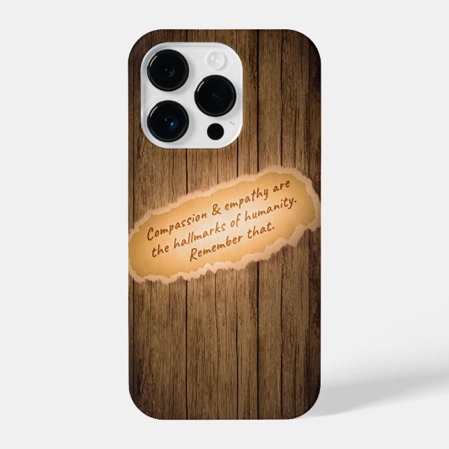 Mitgefühl und Empathie sind die Markenzeichen der  iPhone Hülle (Rückseite)