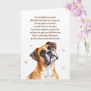 Mitgefühl Verlust Hund Boxer Typ Spirituell Karte