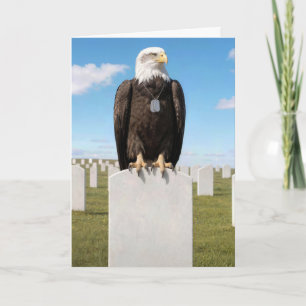 Mitgefühl Weißkopfseeadler mit militärischen Hunde Karte