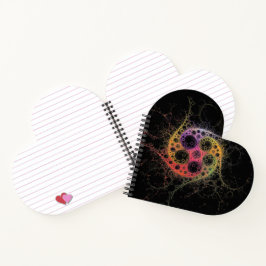 Mitgemacht im Center Heart Shaped Spiral Notebook Notizbuch