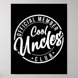 Mitglied Cool Uncles Club Vintag Vatertag Poster