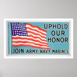 Mitglied der Armee, Marine, Marines (US02081) Poster