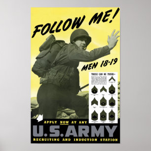 Mitglied der Armee — Zweiter Weltkrieg Poster