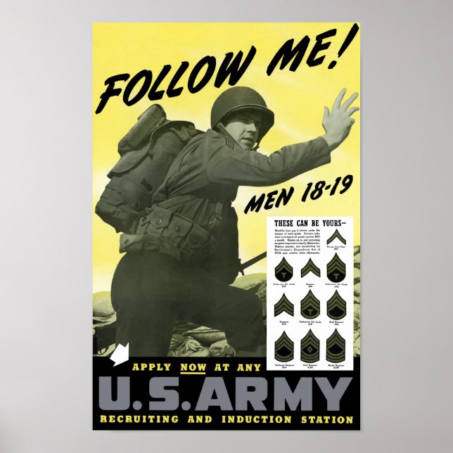 Mitglied der Armee — Zweiter Weltkrieg Poster (Vorne)