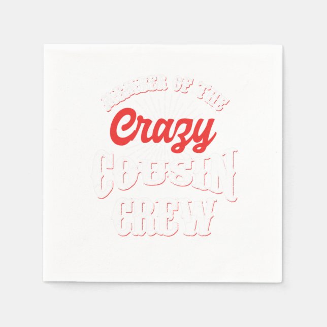 Mitglied der Crew Crazy Cousin Bruderschaft Gif Serviette (Vorderseite)