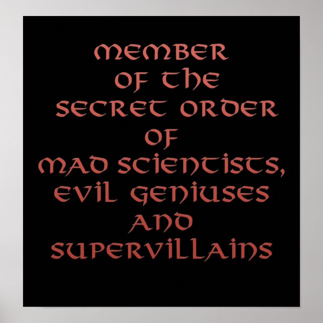 Mitglied der Secret Order Prints & Posters Poster (Vorne)