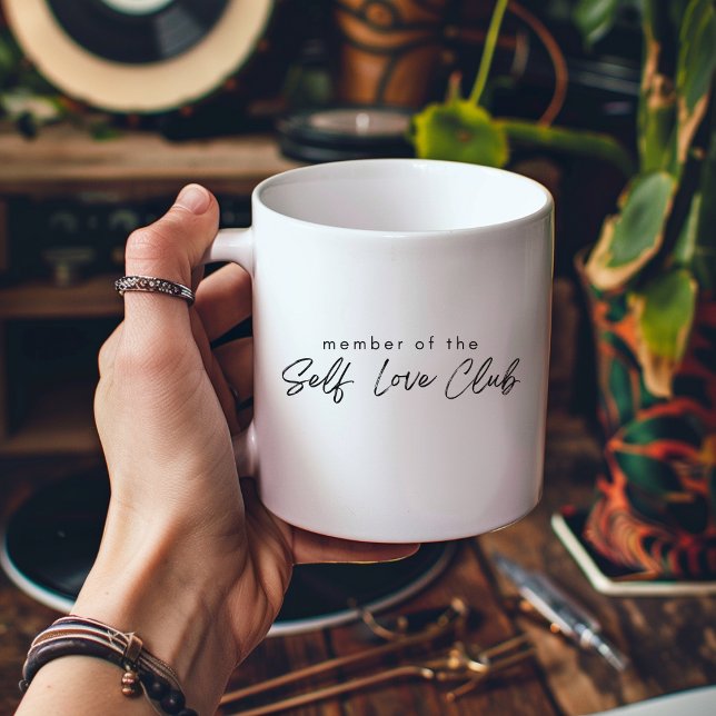 Mitglied der Selbst-Liebe, Selbstgeschenk Liebe, L Kaffeetasse (Von Creator hochgeladen)