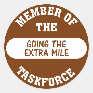 Mitglied der Task Force "Extra Mile" Runder Aufkleber