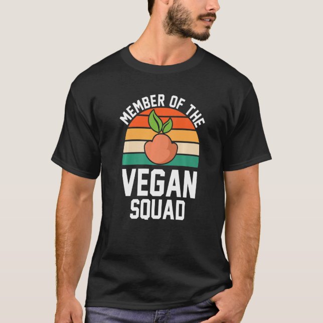 Mitglied der Veganen Squad essen Pflanze T-Shirt (Vorderseite)