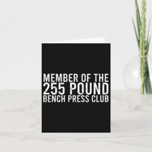 Mitglied des 225 Pfund Sterling Bench Press Club - Karte