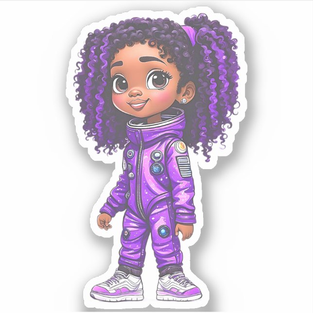 Mitglied des Astronautenteams - Lila Aufkleber (Vorderseite)